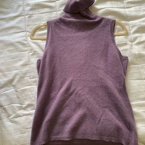 100% cashmere purple blouse this turtleneck